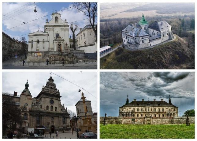 Staré kostely a zámky dát do rámu filmového pásu „Tři mušketýři“ (Lvovská oblast).