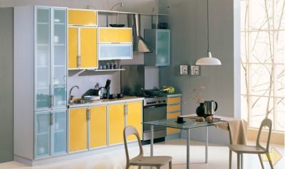 žlutá barva v interiéru kuchyně