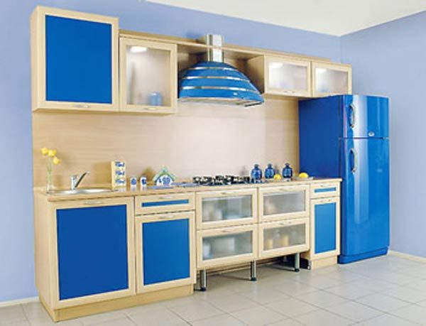 modré kuchyně