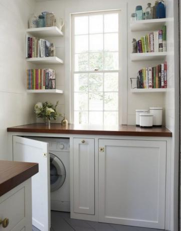 Jak krásně uspořádané pračku v koupelně: 6 chytré nápady