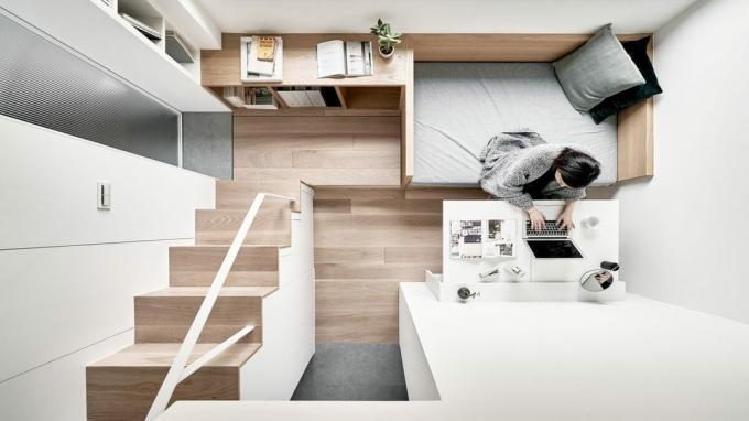 Tiny studio 17 m², který se objeví prostorný