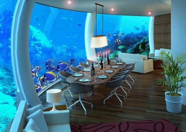 Podvodní restaurace v hotelu Poseidon Undersea Resort. | Foto: etotam.com.