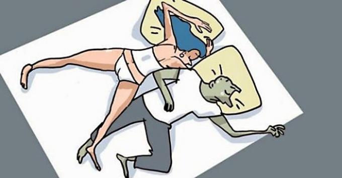 
Držení těla během spánku charakterizuje vztahy uvnitř párů