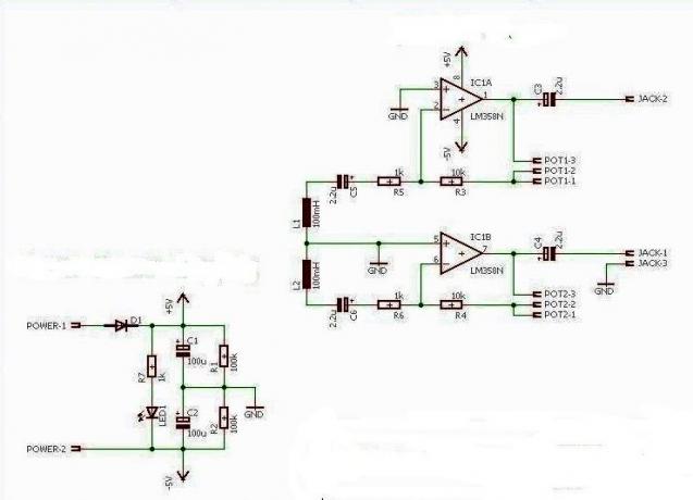 Pracovní diagram detektoru elektromagnetického pole