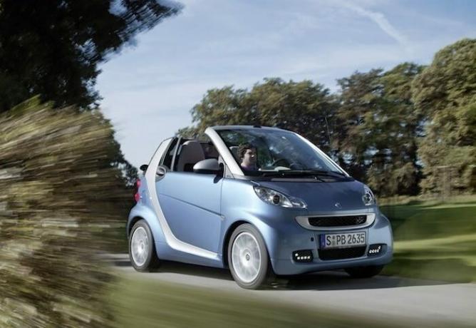 Coupe a Convertible Smart Fortwo málo vhodná pro výlety do supermarketu. | Foto: cheatsheet.com.