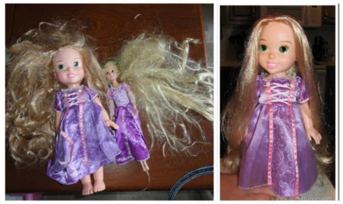 Jak rozmotat vlasy a panenky oblíbené hračky zpět na původní podobě