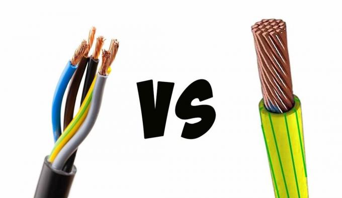 Obrázek 3: Externí rozdíl od drátů z kabelu