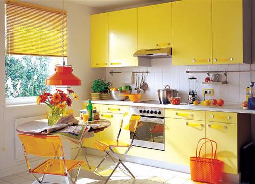 žlutá kuchyně