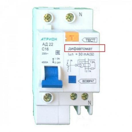 3, hlavní rozdíl od diferenciální automatické RCD