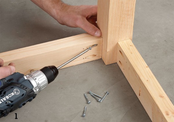 Pro dřevěné bloky používejte nerezové samořezné šrouby