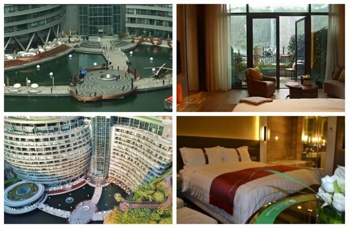 Podzemní hotelový komplex Songjiang InterContinental je místo, kde si odpočinout.