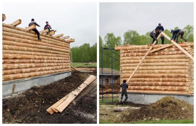 Výstavba dalších dvou domů pro budoucí zemědělce (Sultanov, Čeljabinsk region).